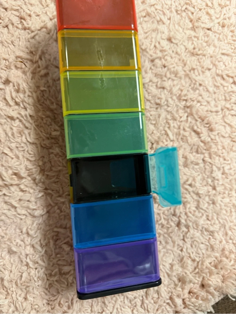 Colorful Translucent Storage Boxes - Blue to Yellow Gradient